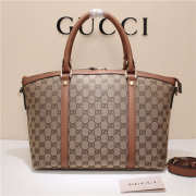 Gucci 341503 Nylon Large Convertible Tote Bag Brown - 4