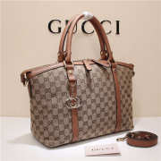 Gucci 341503 Nylon Large Convertible Tote Bag Brown - 5