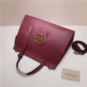 Gucci Marmont small top handle bag 421890 Wine Red - 4