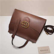 Gucci Marmont small top handle bag 421890 Brown - 3