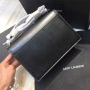 YSL Sunset Leather Crossbody Black Bag 22cm - 2