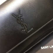 YSL Sunset Leather Crossbody Black Bag 22cm - 5