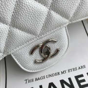 Chanel Caviar Flap Bag in white 30cm with Silver Hardware - 3