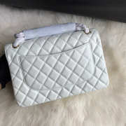 Chanel Caviar Flap Bag in white 30cm with Gold Hardware - 6