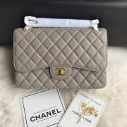 Chanel Caviar Flap Bag in Gray 30cm with Gold Hardware - 6