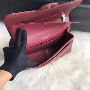 Chanel Caviar Flap Bag in Wine Red 30cm with Silver Hardware - 2