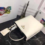 Prada Double Saffiano Bucket Bag 1BA212 White - 3