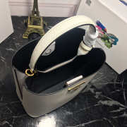 Prada Double Saffiano Bucket Bag 1BA212 White - 5