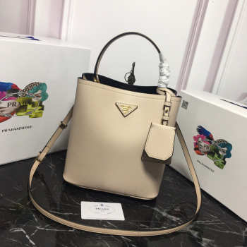 Prada Double Saffiano Bucket Bag 1BA212 Light Pink