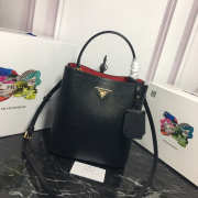 Prada Double Saffiano Bucket Bag 1BA212 Black - 1