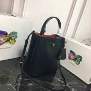 Prada Double Saffiano Bucket Bag 1BA212 Black - 4