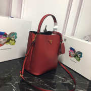 Prada Double Saffiano Bucket Bag 1BA212 Red - 5