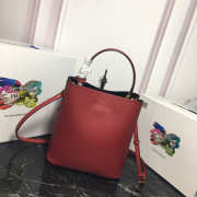 Prada Double Saffiano Bucket Bag 1BA212 Red - 3