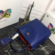 Prada Double Saffiano Bucket Bag 1BA212 Blue - 5