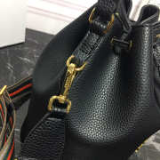 Prada Original Calfskin leather Bucket Bag 1BE018 Black - 4