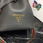 Prada Original Calfskin leather Bucket Bag 1BE018 Gray - 5