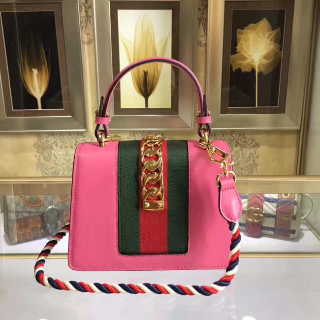 Gucci Sylvie leather mini bag in Pink 470270 - 1