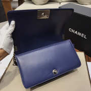 Chanel Leboy lambskin Bag in Navy Blue With Silver Hardware 67086 - 4