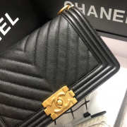 Chanel Leboy Calfskin Bag in Black with Gold Hardware 67086 - 6