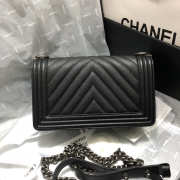 Chanel Leboy Calfskin Bag in Black with Silver Hardware 67086 - 4