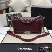 Chanel Leboy Lambskin Bag in Wine Red with Silver Hardware 67086 - 2