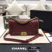 Chanel Leboy Lambskin Bag in Wine Red with Gold Hardware 67086 - 1