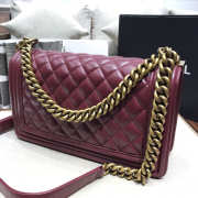 Chanel Leboy Lambskin Bag in Wine Red with Gold Hardware 67086 - 3