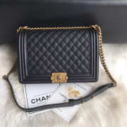 Chanel leboy calfskin bag in black with gold hardware 28cm - 1