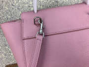 Celine Micro Belt Bag In Grained Calfskin with Pink 20cm 175519 - 5