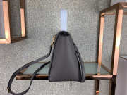 Celine Micro Belt Bag In Grained Calfskin with Gray 20cm 175519 - 2