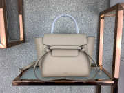 Celine Micro Belt Bag In Grained Calfskin with Khaki 20cm 175519 - 1