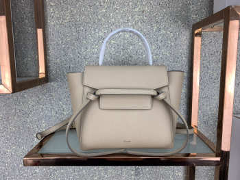 Celine Micro Belt Bag In Grained Calfskin with Khaki 20cm 175519