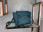 Celine Micro Belt Bag In Grained Calfskin with Dark Green 20cm 175519 - 6