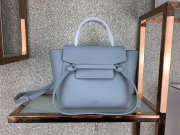 Celine Micro Belt Bag In Grained Calfskin with Light Blue 20cm 175519 - 4