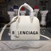 Balenciaga Ville Medium graffiti logo calfskin bag White 18SS - 1