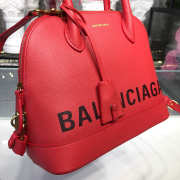 Balenciaga Ville Medium graffiti logo calfskin bag Red 18SS - 6