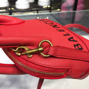 Balenciaga Ville small graffiti logo calfskin bag Red 18SS - 4