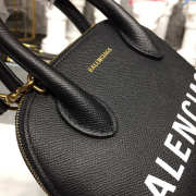 Balenciaga Ville small graffiti logo calfskin bag black 18SS - 4