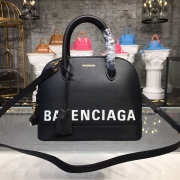 Balenciaga Ville medium graffiti logo calfskin bag black 18SS - 1