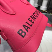 Balenciaga Ville small graffiti logo calfskin bag Rose Red 18SS - 5