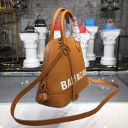 Balenciaga Ville Medium graffiti logo calfskin bag Brown 18SS - 2