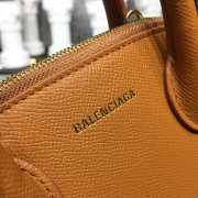 Balenciaga Ville small graffiti logo calfskin bag Brown 18SS - 5