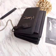 YSL Sunset Handbag Black 22cm - 4