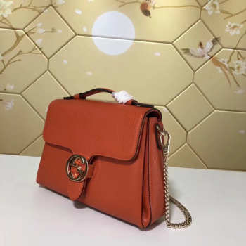 Gucci Interlocking G Crossbody Chain Bag Red 510302