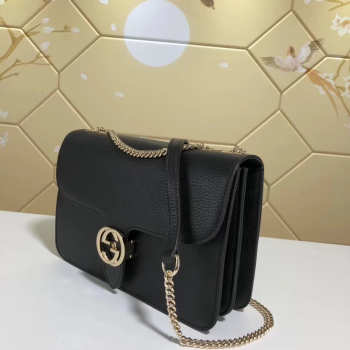 Gucci Marmont Shoulder Black Leather Cross Body Bag 510303