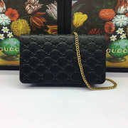 Gucci Signature with Cherries Mini Leather Bag Black - 3