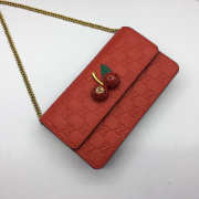 Gucci Signature with Cherries Mini Leather Bag - 3