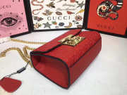 Gucci Padlock small Signature shoulder Leather bag red 409487 - 5