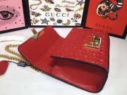 Gucci Padlock small Signature shoulder Leather bag red 409487 - 4