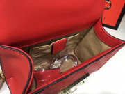 Gucci Padlock small Signature shoulder Leather bag red 409487 - 2